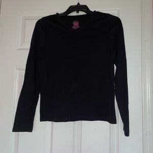 Black V Neck long sleeve top